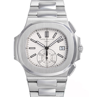 PATEK PHILIPPE パテックフィリップ スーパーコピー ノーチラス 5980/1A-019 クロノ シルバー/ホワイト